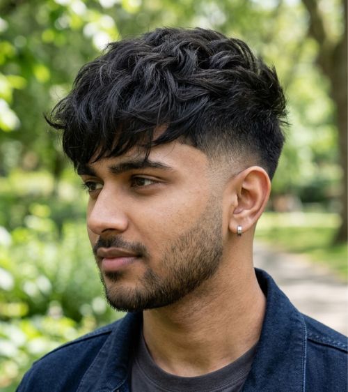Low Taper Fade on the Sides with a Textured Fringe