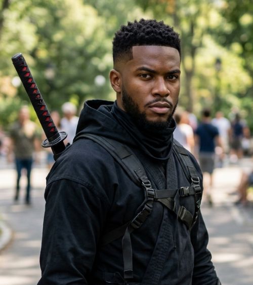Black Ninja Low Taper Fade