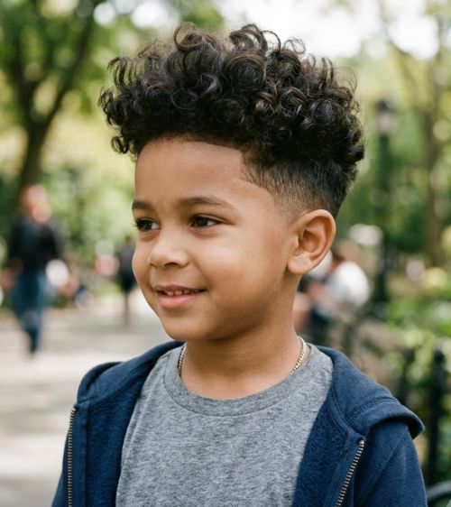 Blowout Low Taper Fade Curly Hair Kids