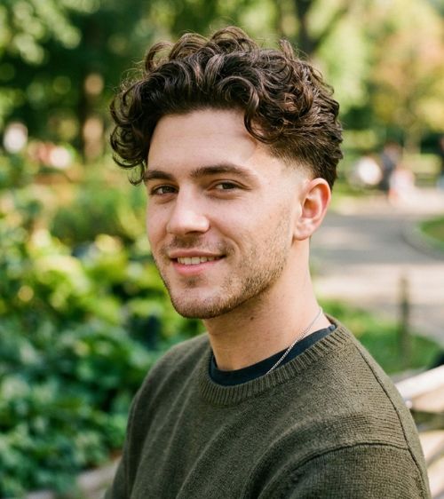Blowout Low Taper Fade Long Curly Hair
