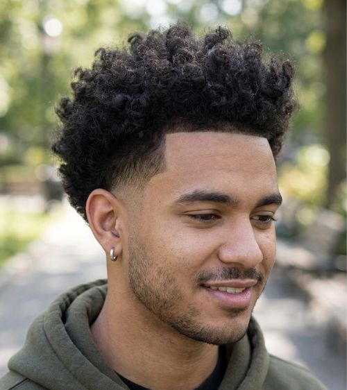 Fade Haircuts Blowout Low Taper Fade Curly Hair