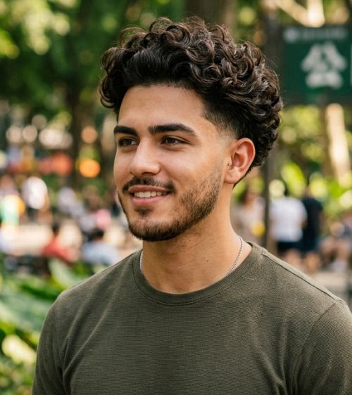 Hispanic Blowout Low Taper Fade Curly Hair