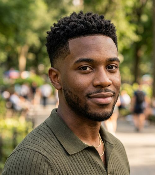 Low High Taper Fade Black Male