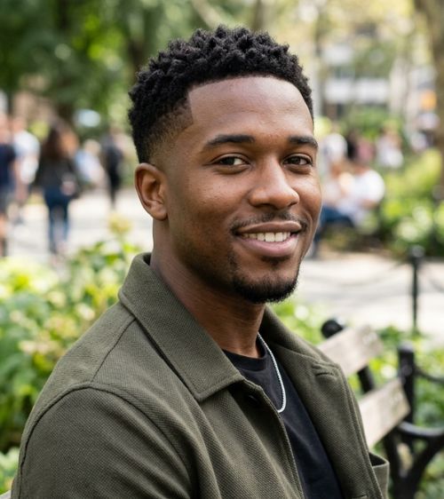Low Taper Fade Black Male Short Hair