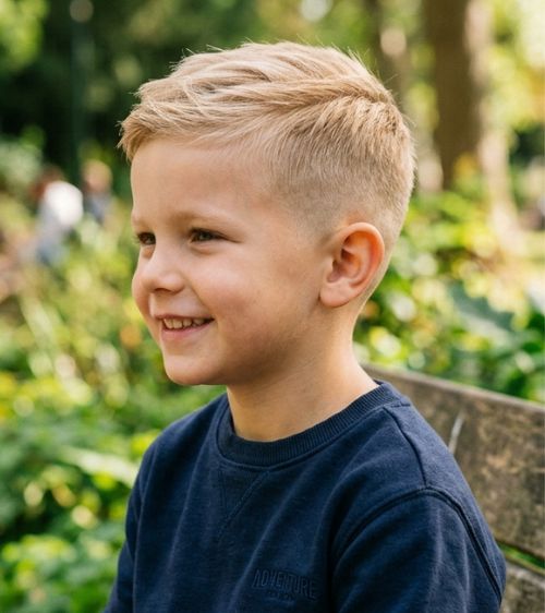 Low Taper Fade Kids Blonde