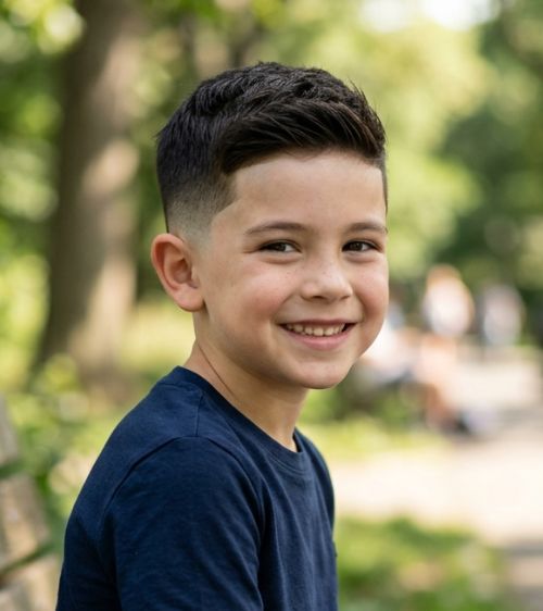 Low Taper Fade Kids Haircut