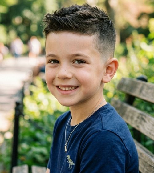 Low Taper Fade Kids Short Hair