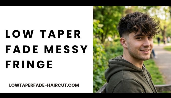 Low Taper Fade Messy Fringe