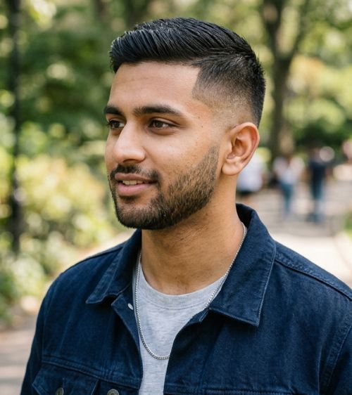 Low Taper Fade With Short Hair on Top