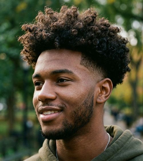 Perm Blowout Low Taper Fade Curly Hair