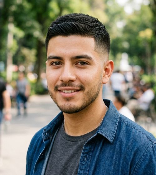 Short Hair Hispanic Mexican Low Taper Fade