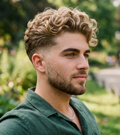 Buzz Cut Low Taper Fade Blonde