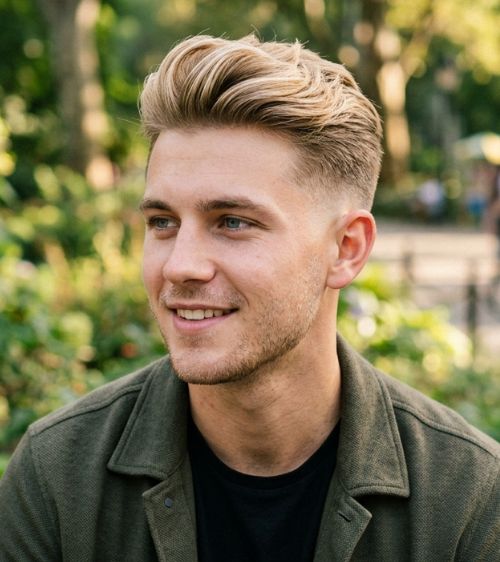 Low Blowout Taper Fade Blonde