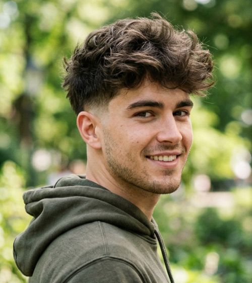 Low Taper Fade With Fluffy Hair