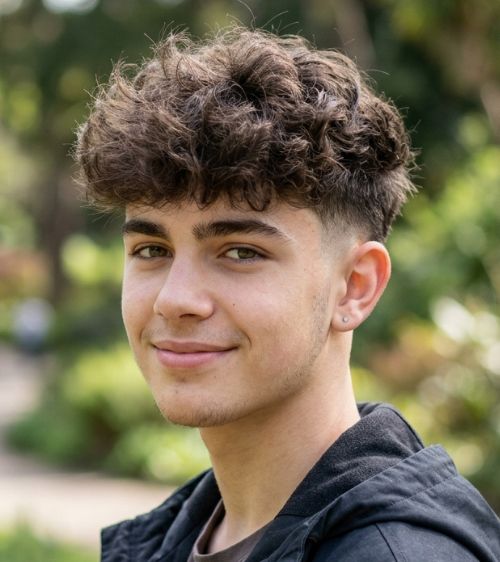 Low Taper Fade Fluffy Hair Teen
