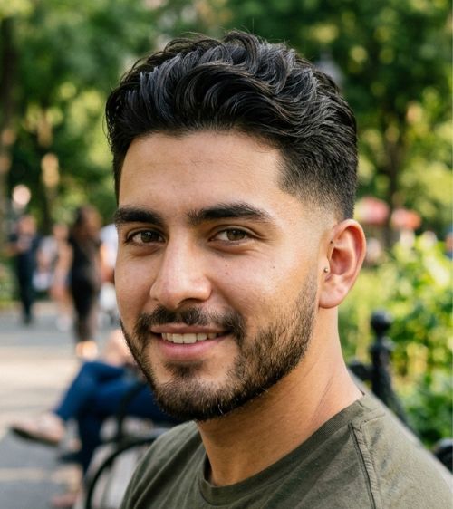 Medium Length Hispanic Mexican Low Taper Fade