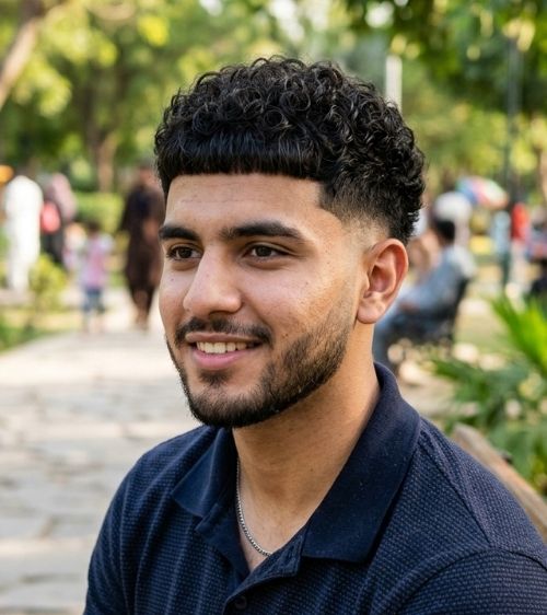 Low Taper Fade Edgar Curly Hair