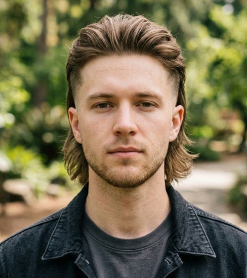 Low Taper Fade Modern Mullet