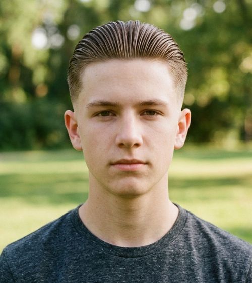 Low Taper Fade Slick Back Kids