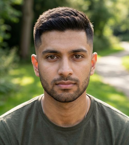 Modern Crew Cut Low Taper Fade