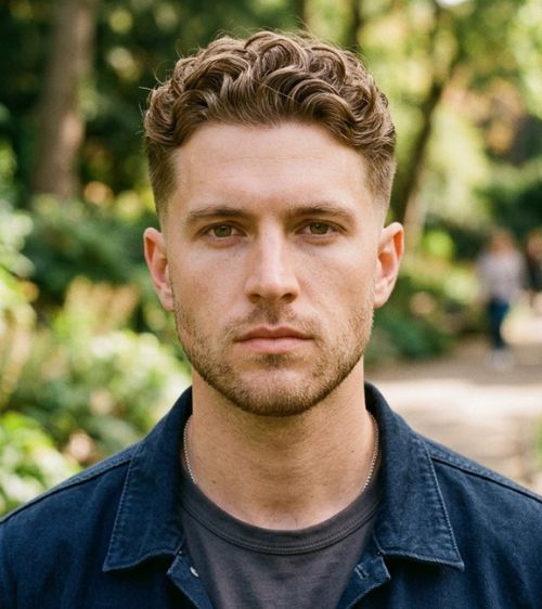 Classic Low Taper Fade Wavy Hair