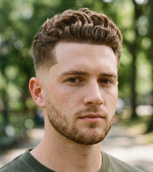 Line Up Low Taper Fade Wavy Hair