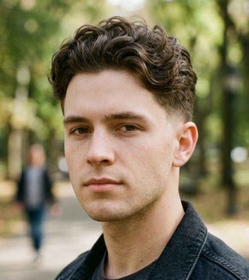 Long Low Taper Fade Wavy Hair