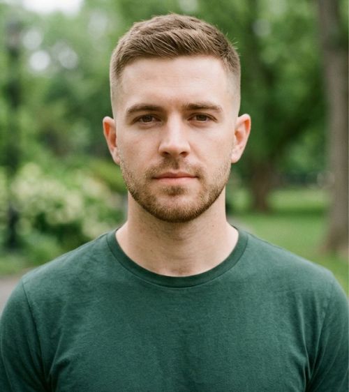 Low Taper Fade Short Hair White Guy
