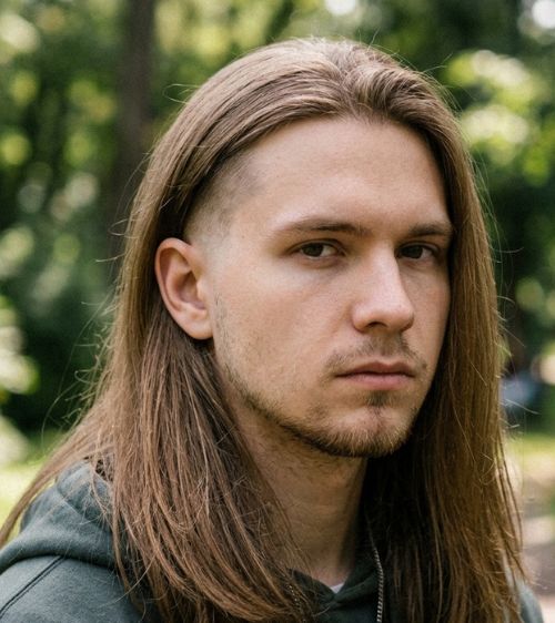 Low Taper Fade White Guy Long Hair