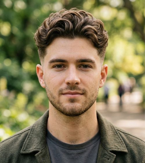 Trendy Low Taper Fade Wavy Hair